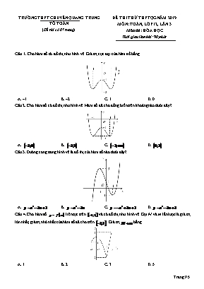 Đề thi thử THPT Quốc gia môn Toán lần 3 năm 2019 - Trường THPT chuyên Quang Trung (Có đáp án)